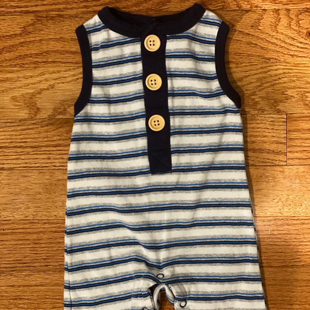 6-9 month striped romper